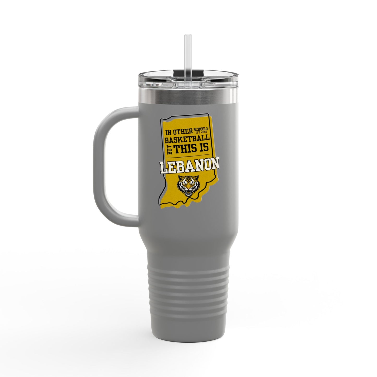 Insulated Travel Mug - Lebanon Tigers Basketball