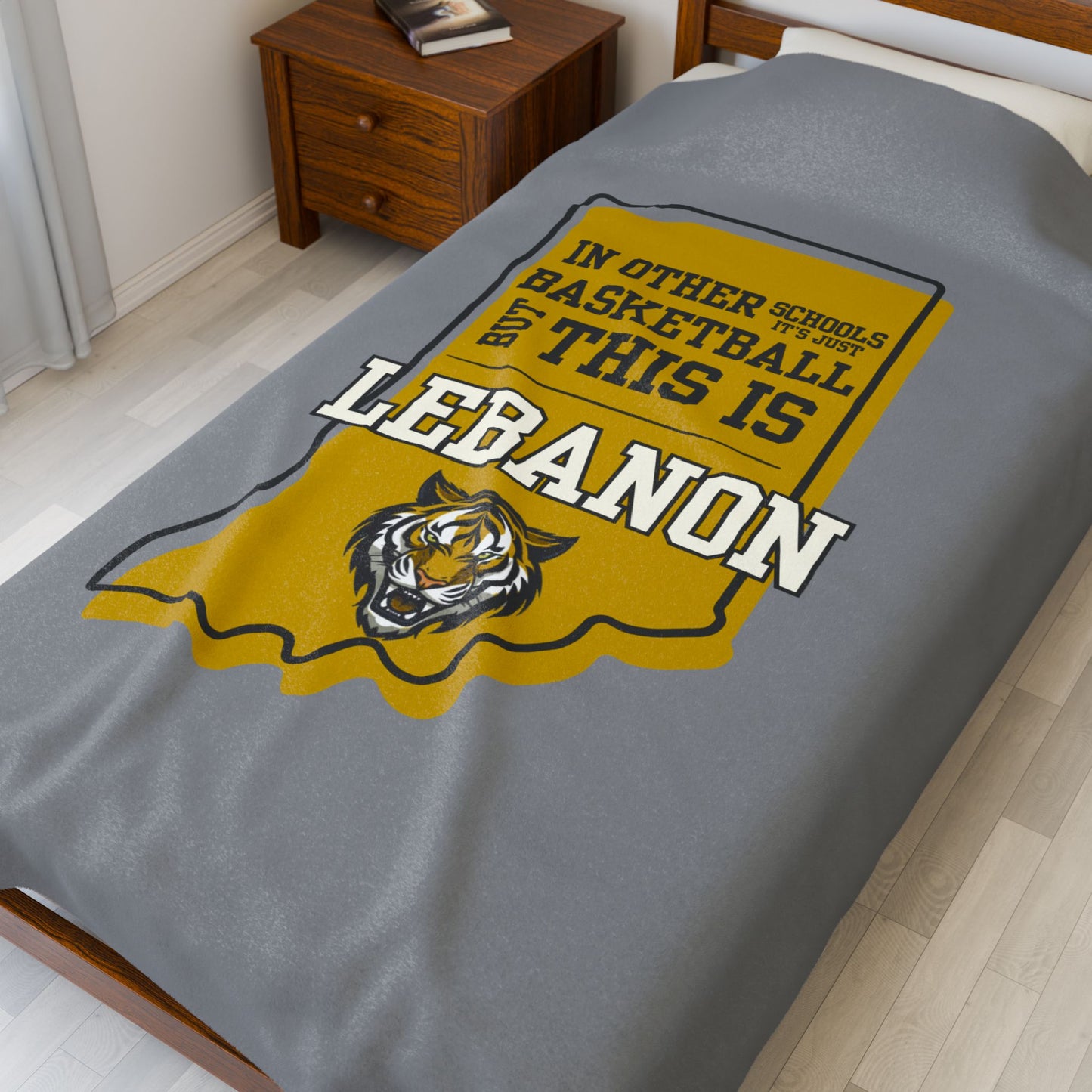 Velveteen Plush Bleacher Blanket - Lebanon Tigers