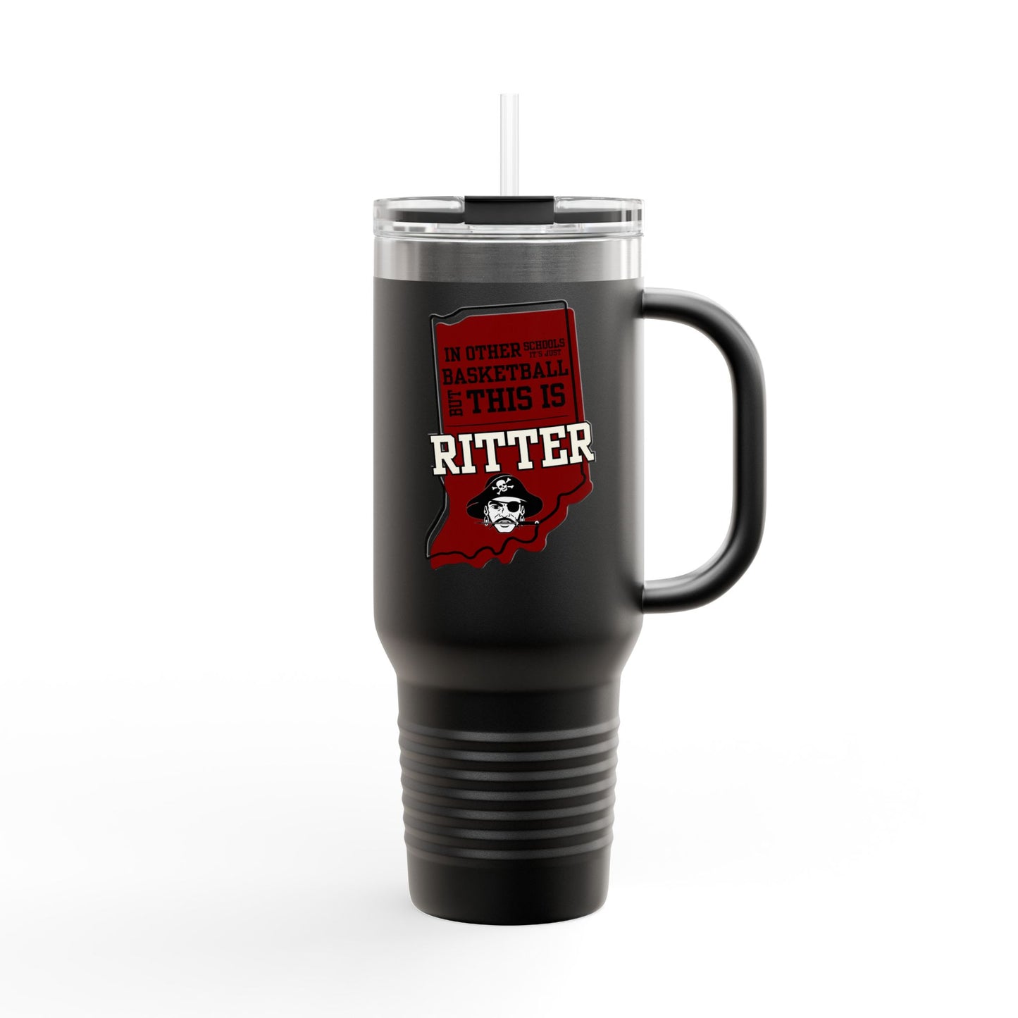 Custom Insulated Travel Mug - Ritter Basketball