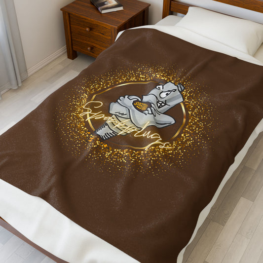 Velveteen Plush Bleacher Blanket - Speedway Sparkplugs Football