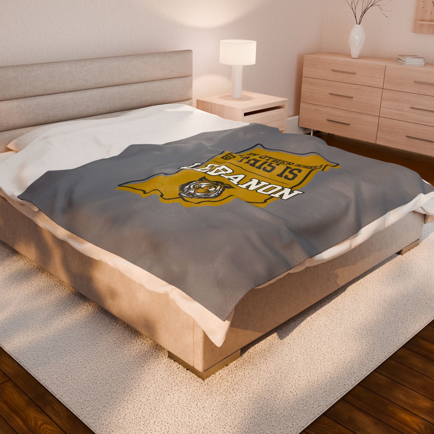Velveteen Plush Bleacher Blanket - Lebanon Tigers