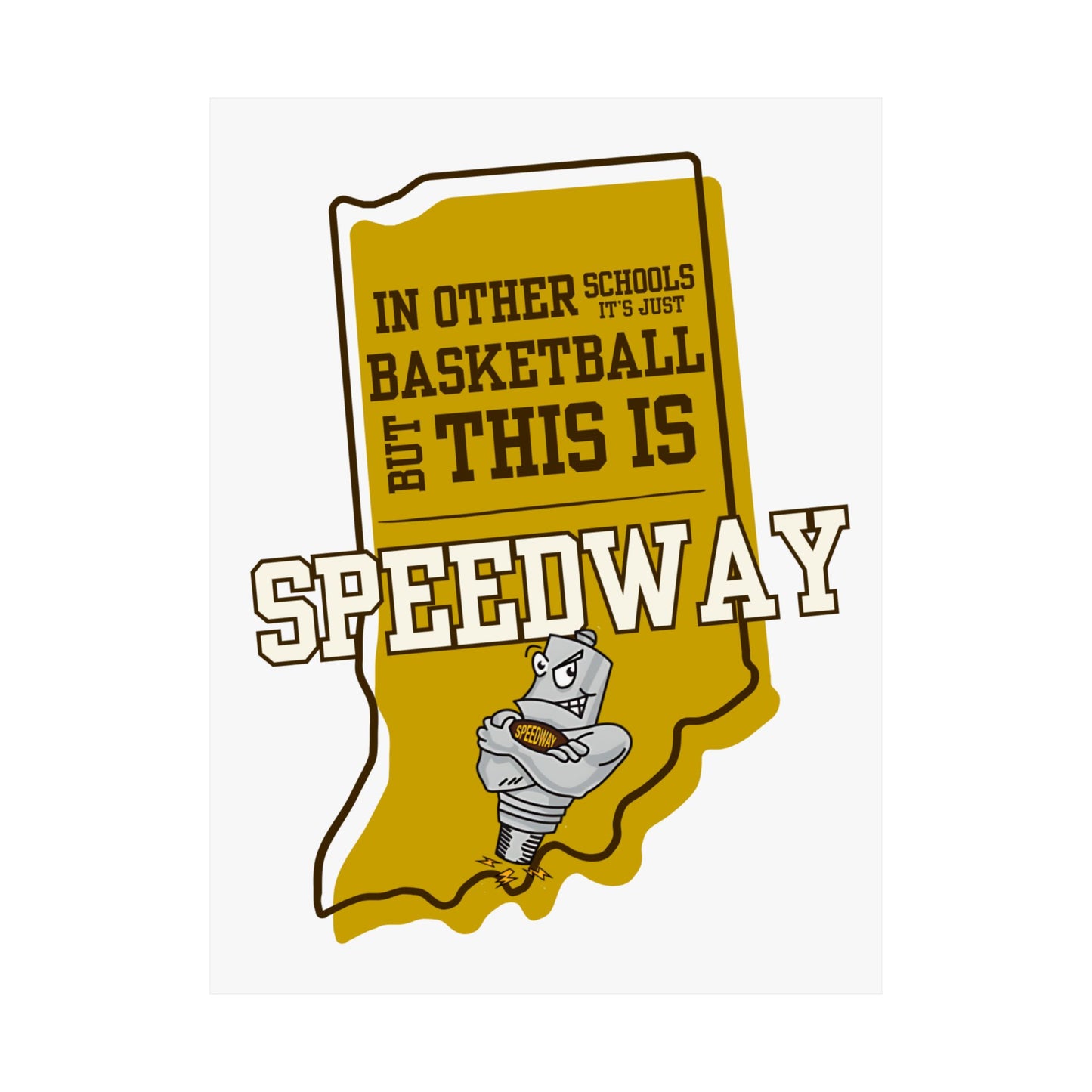 Basketball Poster - Speedway Sparkplugs