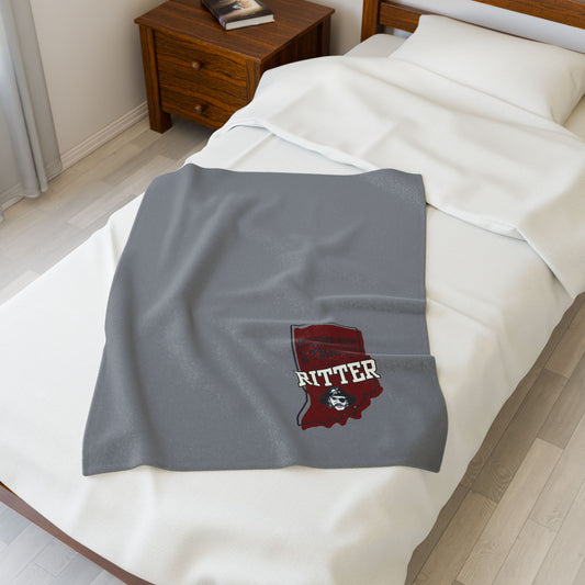 Velveteen Plush Bleacher Blanket - Ritter Raiders
