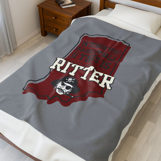Velveteen Plush Bleacher Blanket - Ritter Raiders