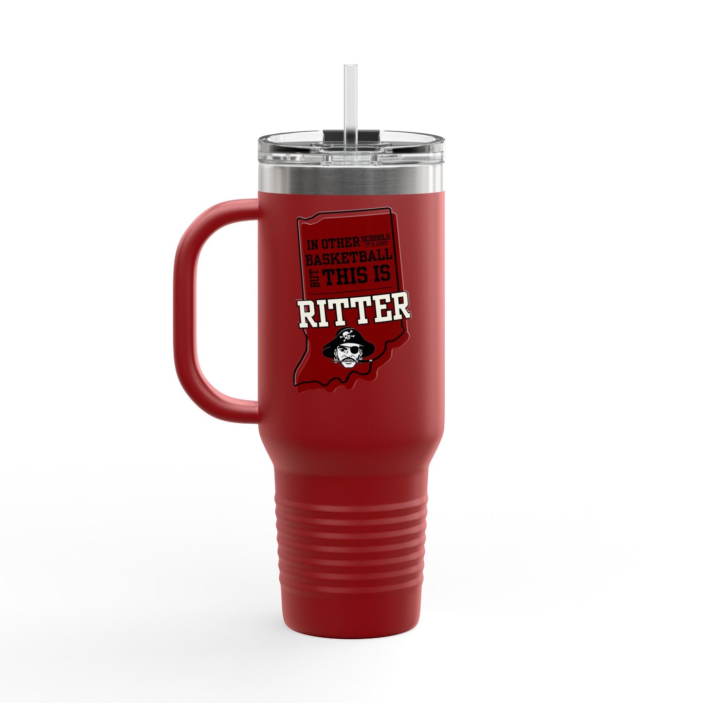 Custom Insulated Travel Mug - Ritter Basketball