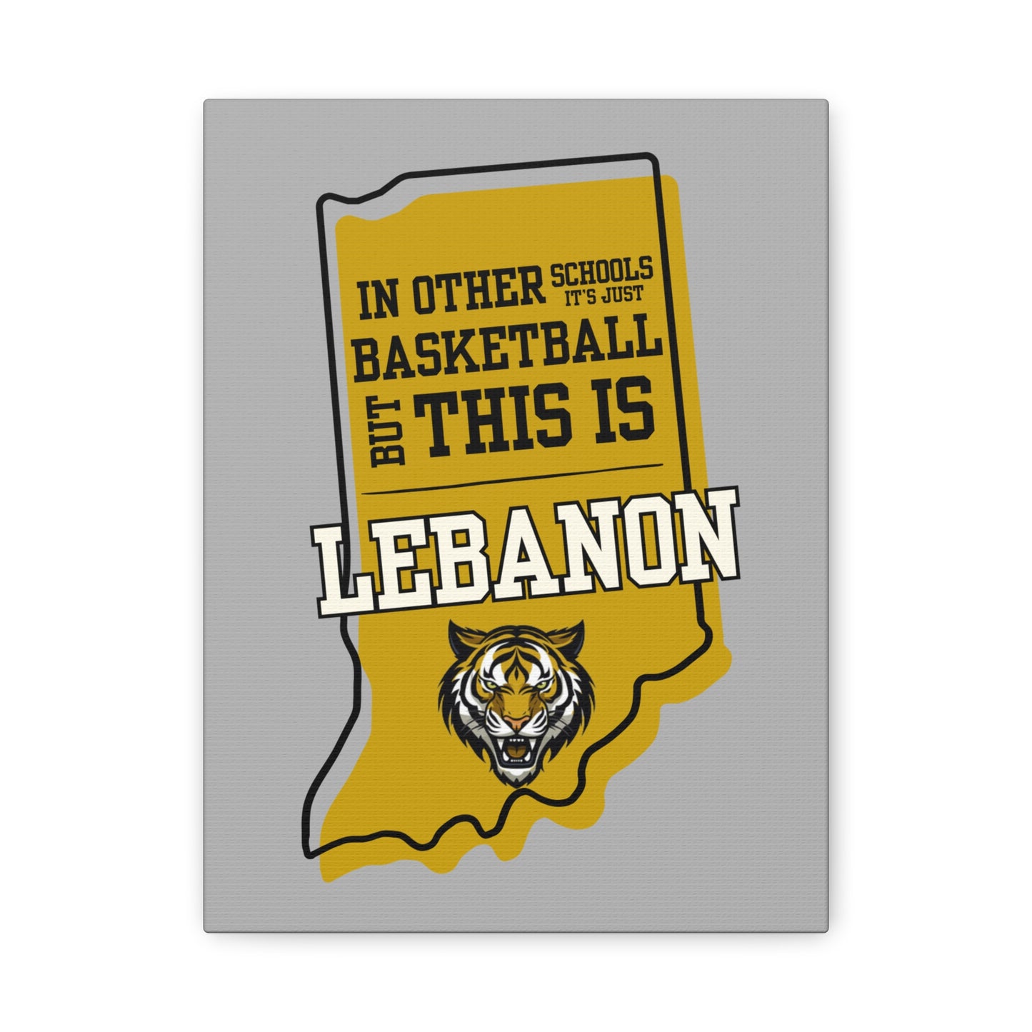 Canvas Wall Art - Lebanon Tigers Basketball