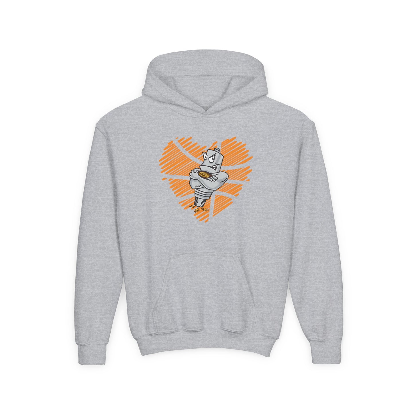 Youth Speedway Sparky Basketball Heavy Blend Hooded Sweatshirt
