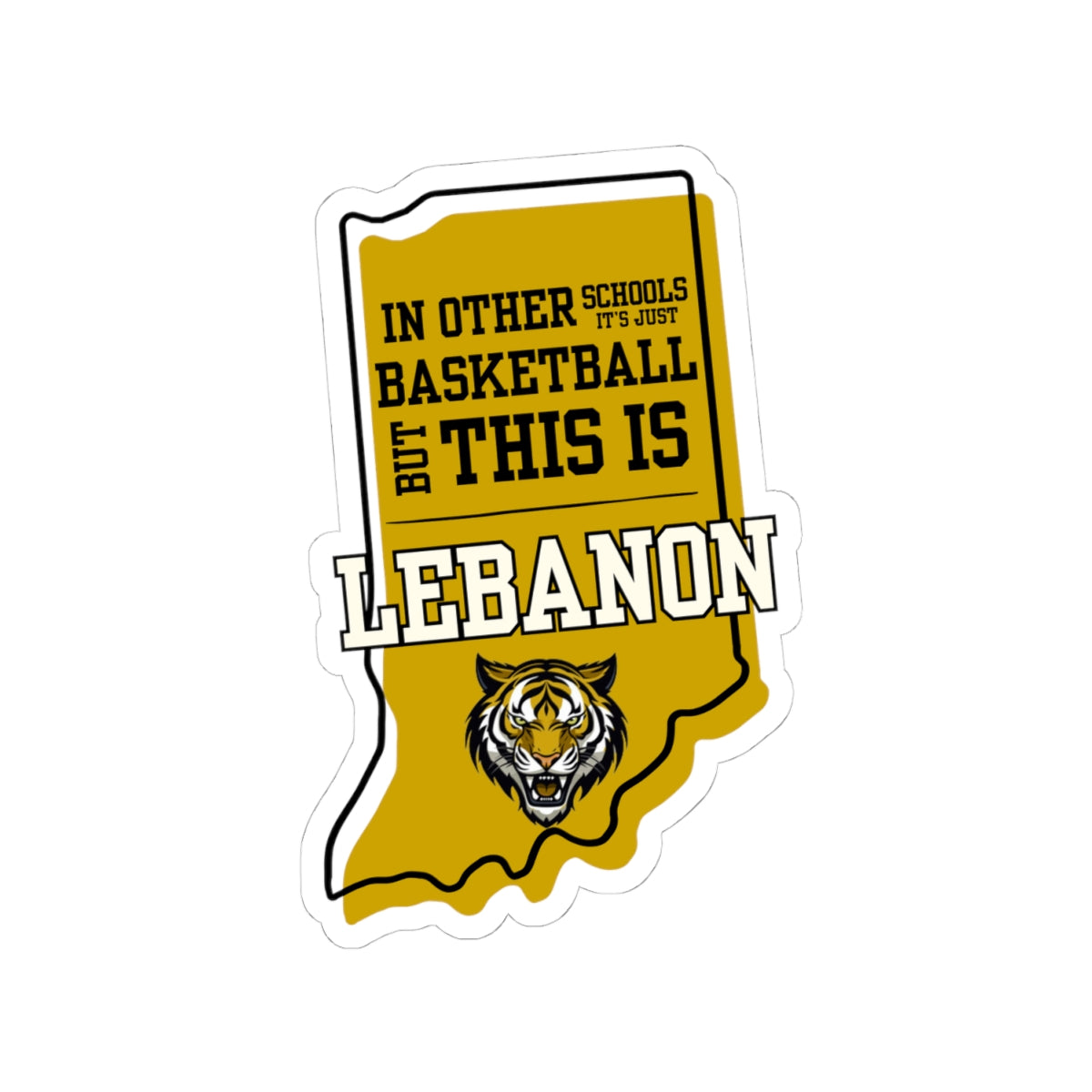 Kiss-Cut Sticker - Lebanon Basketball