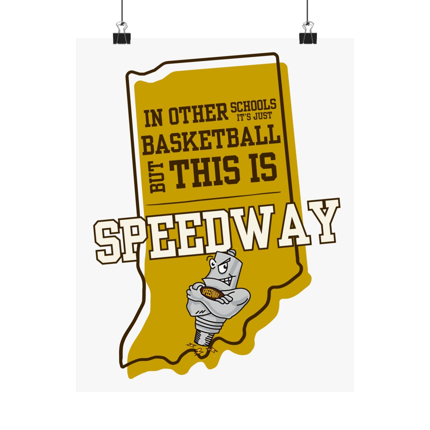 Basketball Poster - Speedway Sparkplugs