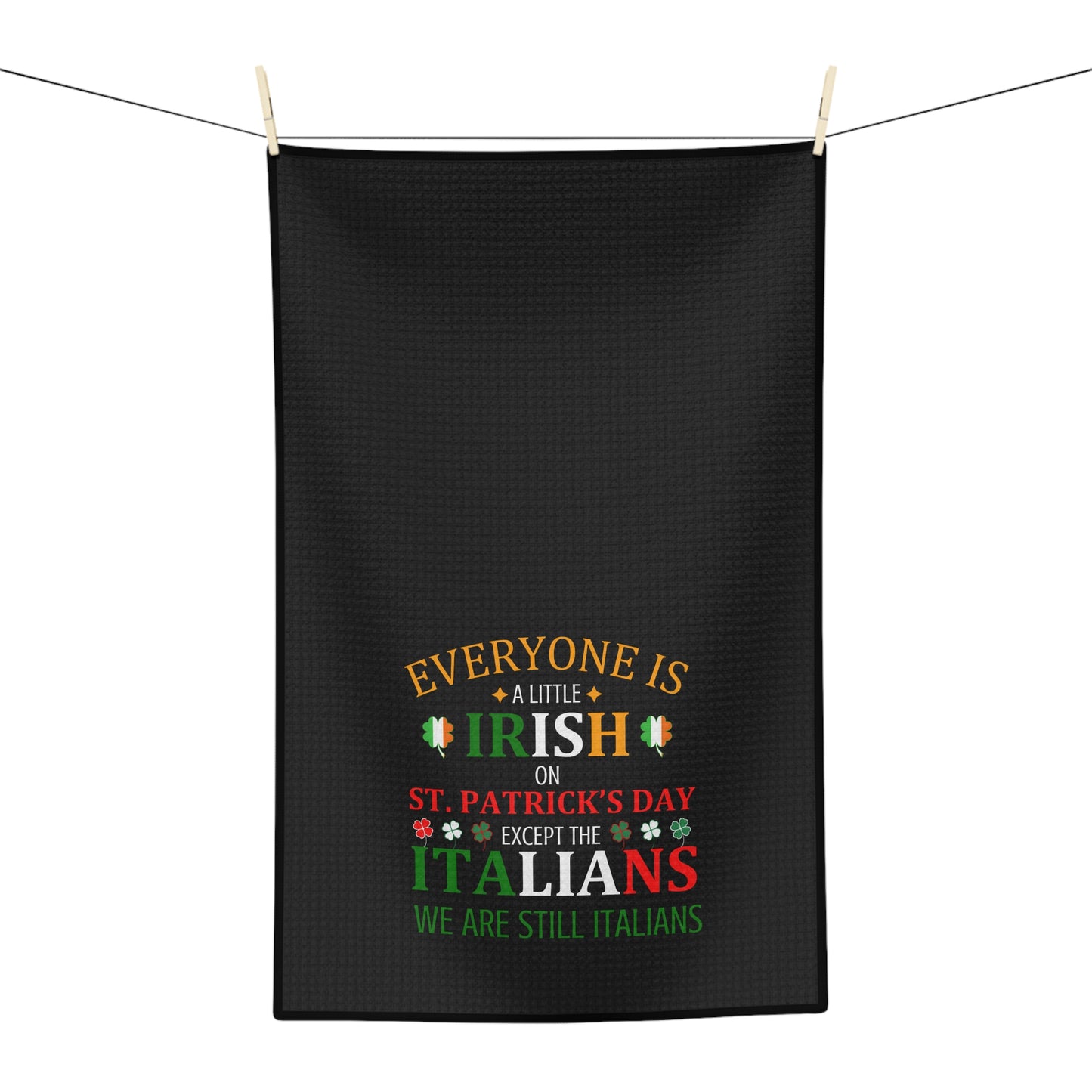 Italian St. Patrick's Day - Microfiber Tea Towel