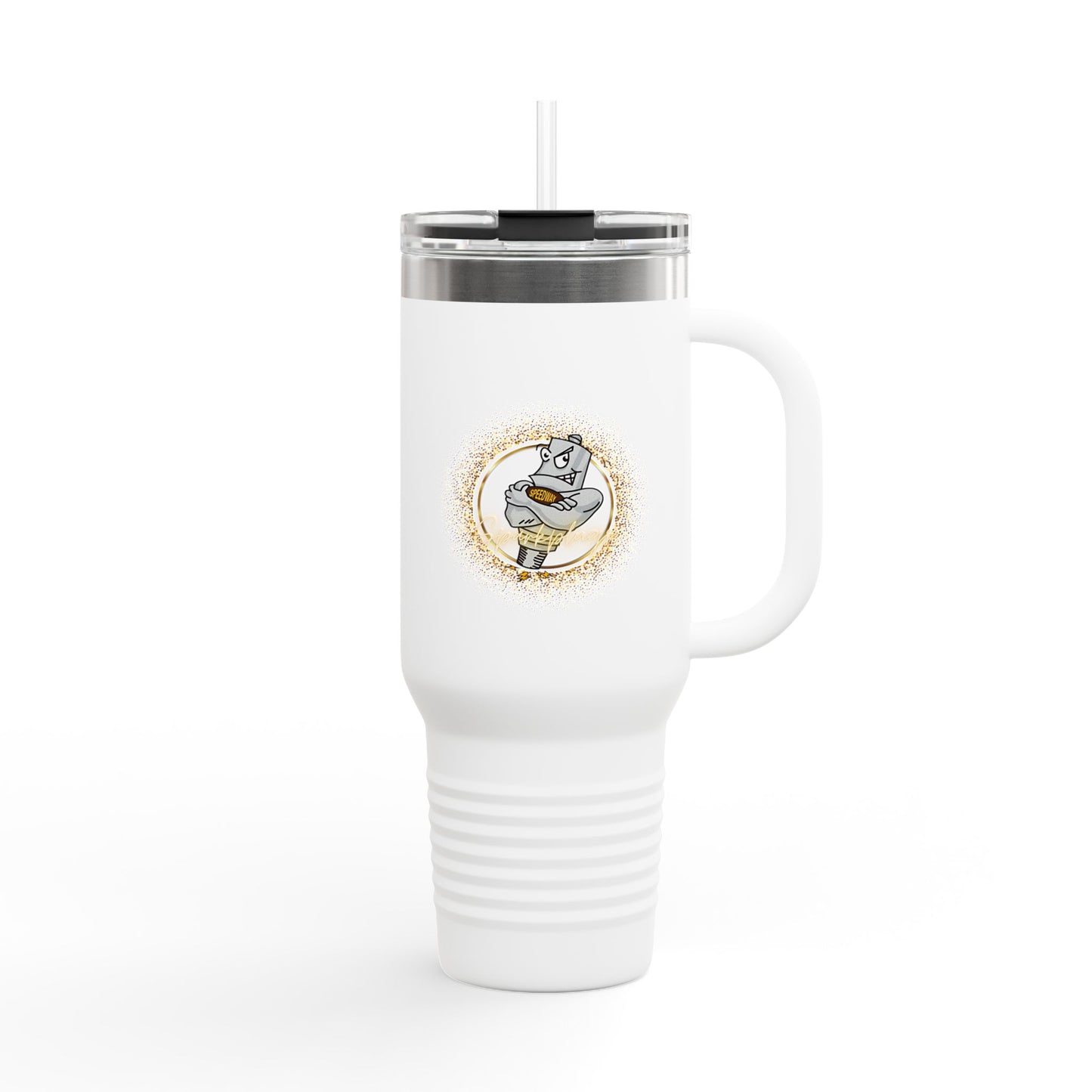 Insulated Travel Mug - Speedway Sparkplugs