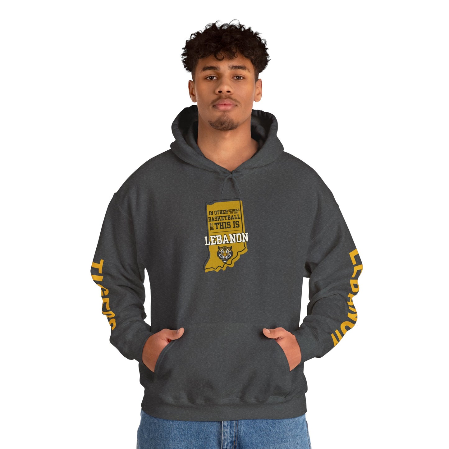 Adult Hoodie - Lebanon Tigers Basketball