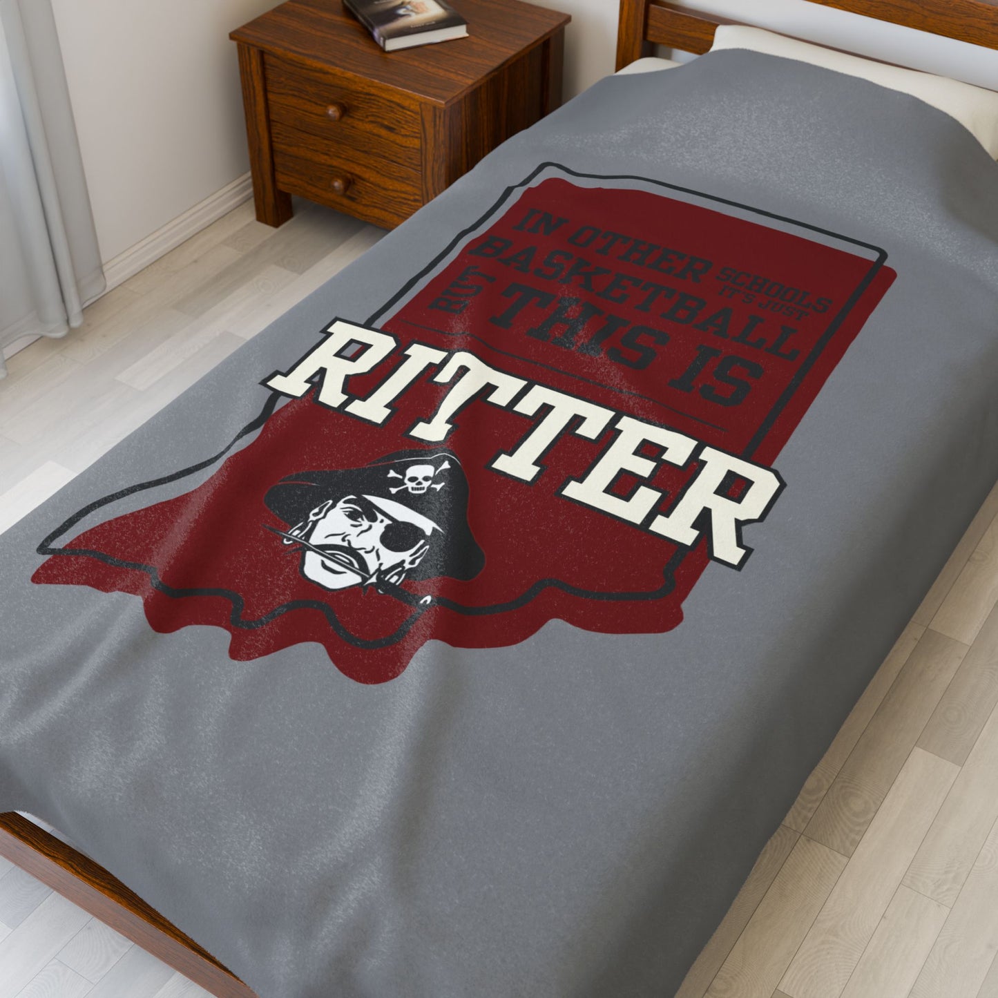 Velveteen Plush Bleacher Blanket - Ritter Raiders