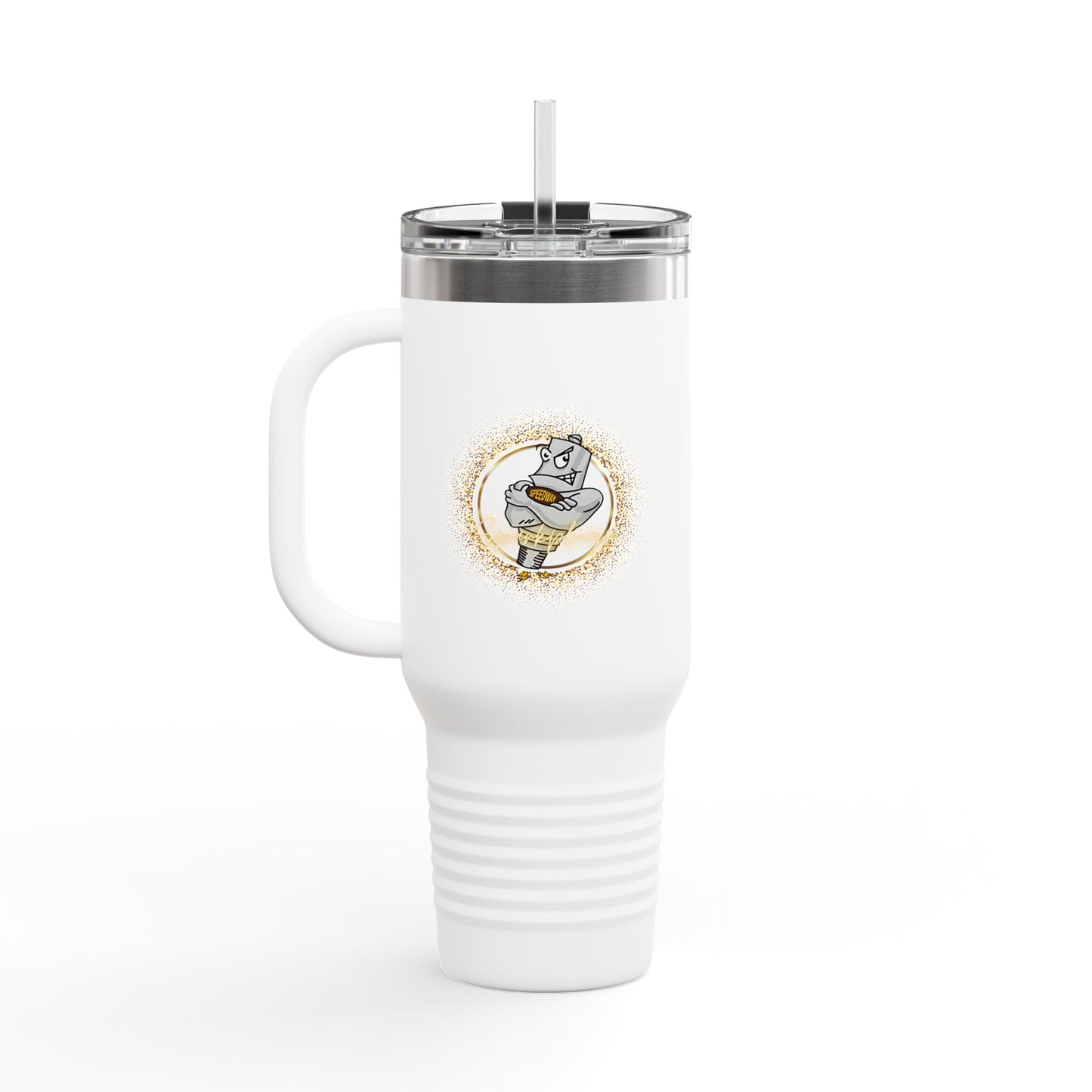 Insulated Travel Mug - Speedway Sparkplugs