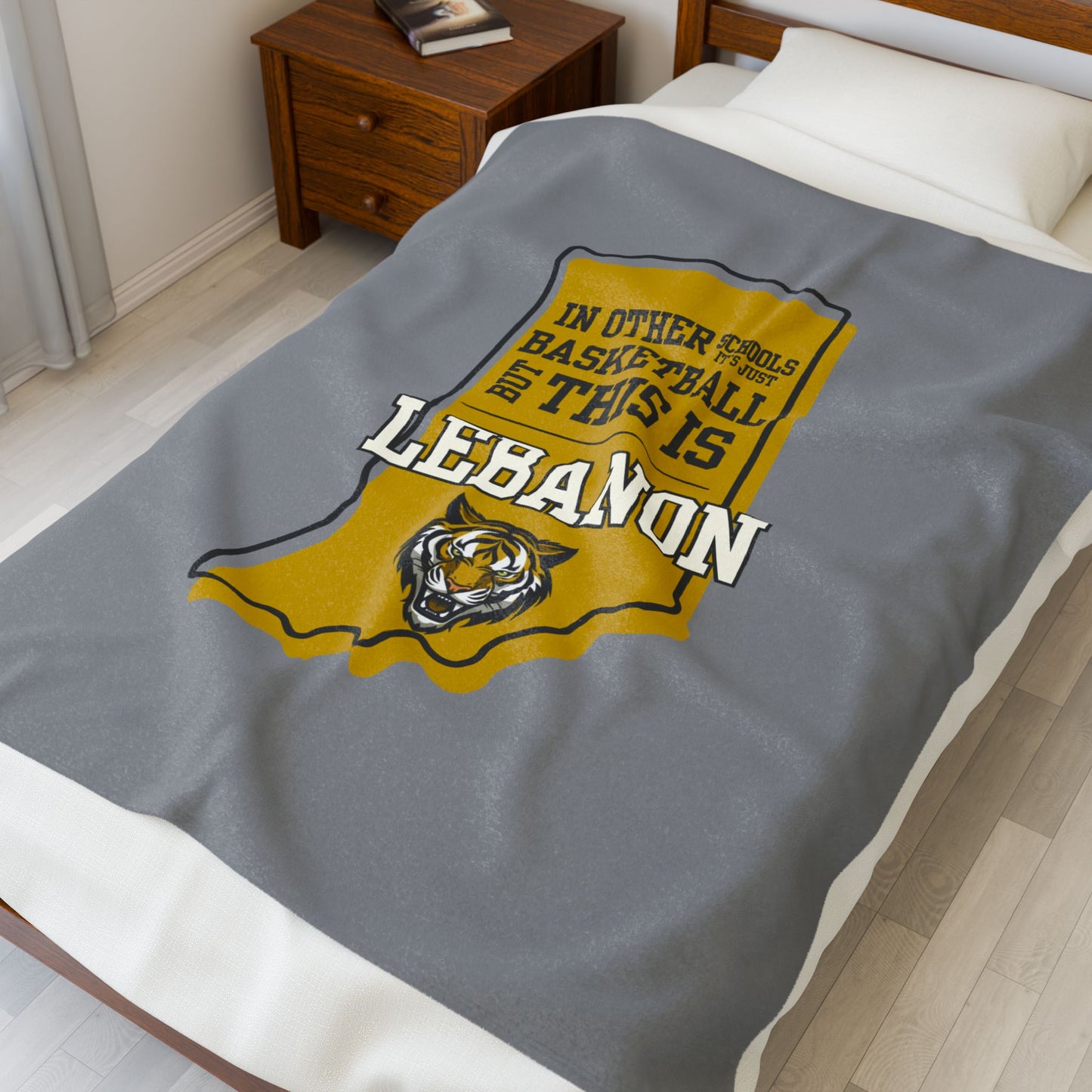 Velveteen Plush Bleacher Blanket - Lebanon Tigers