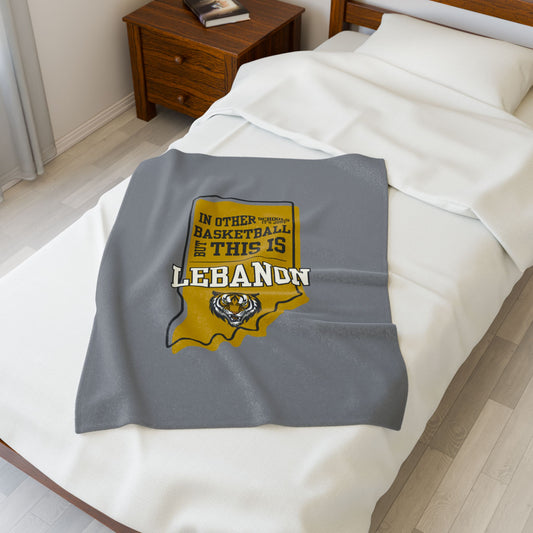 Velveteen Plush Bleacher Blanket - Lebanon Tigers