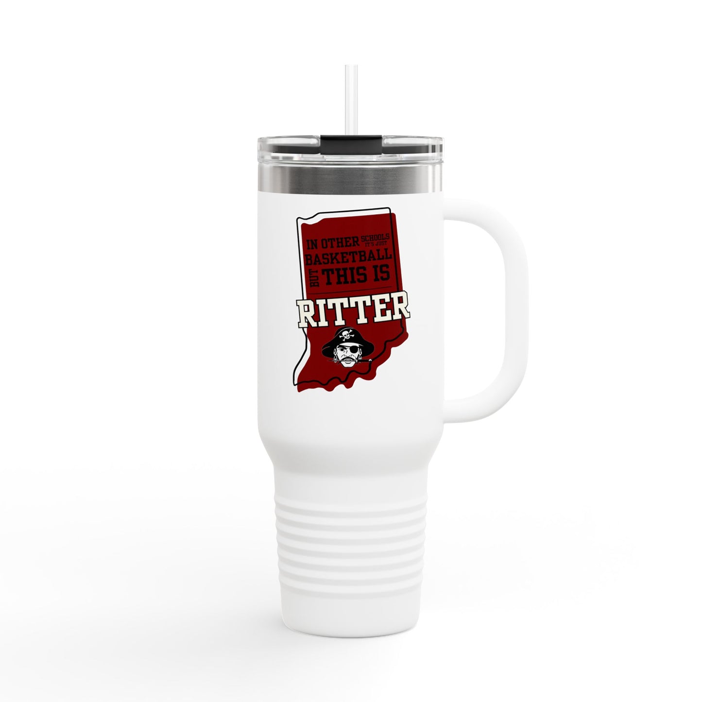 Custom Insulated Travel Mug - Ritter Basketball