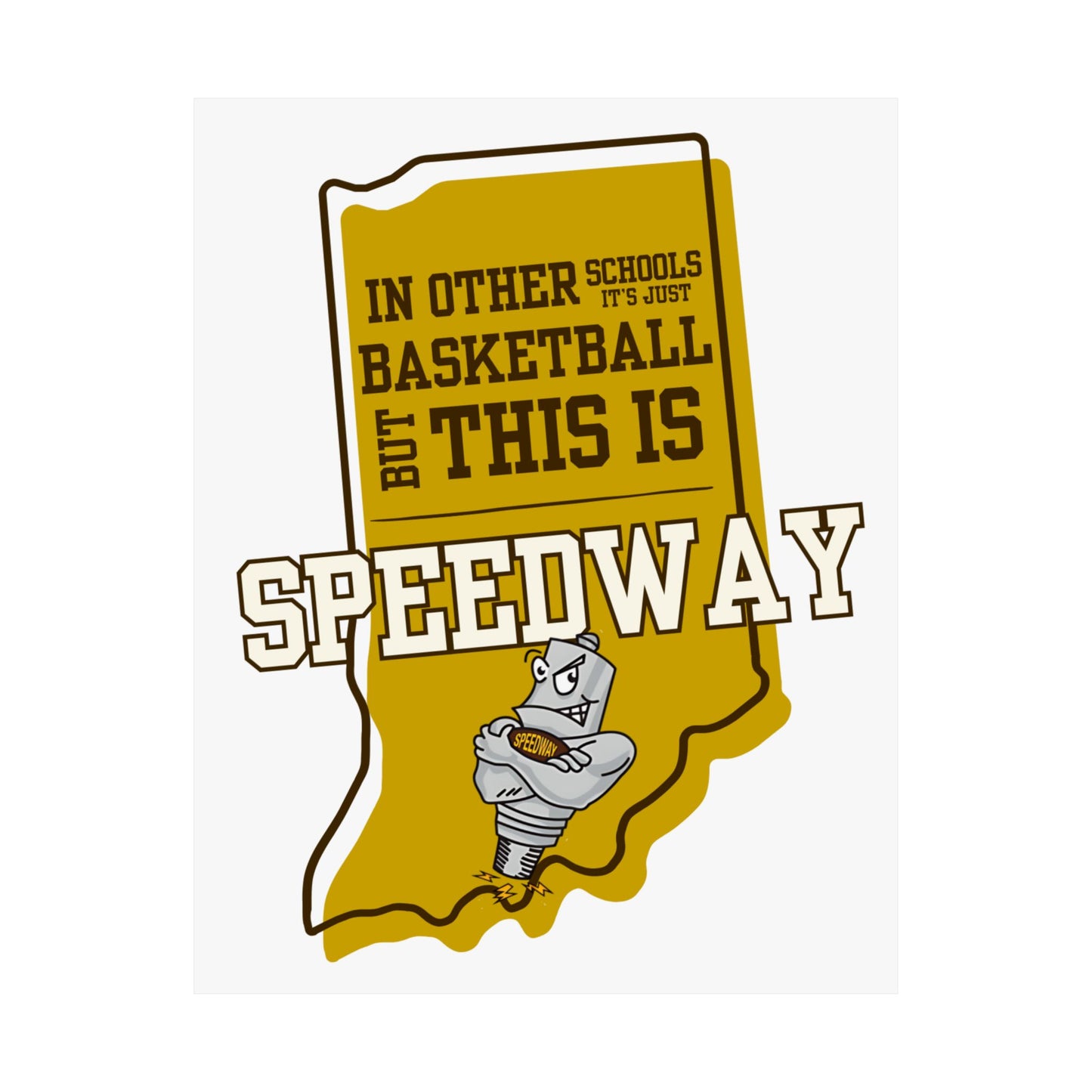 Basketball Poster - Speedway Sparkplugs