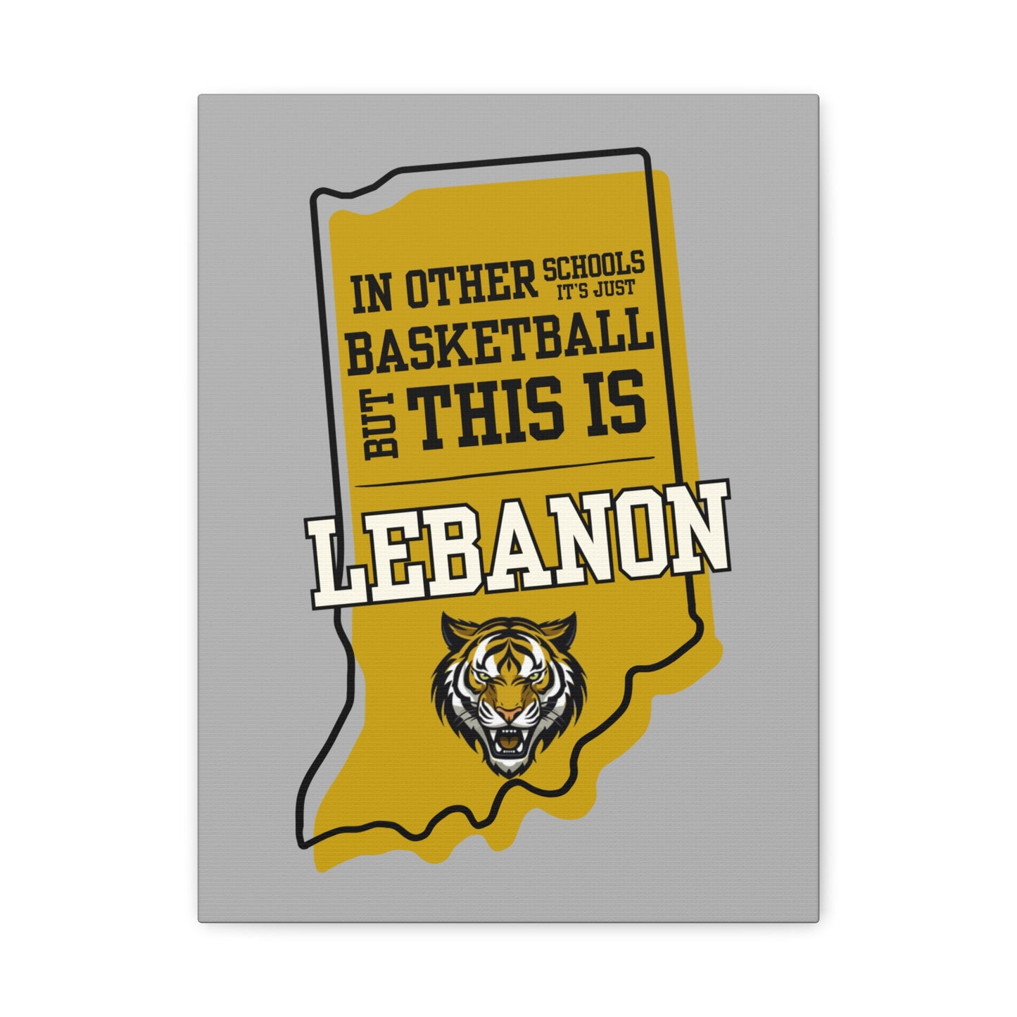 Canvas Wall Art - Lebanon Tigers Basketball