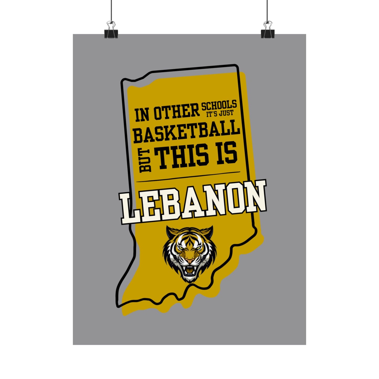 Basketball Poster - Lebanon Tigers