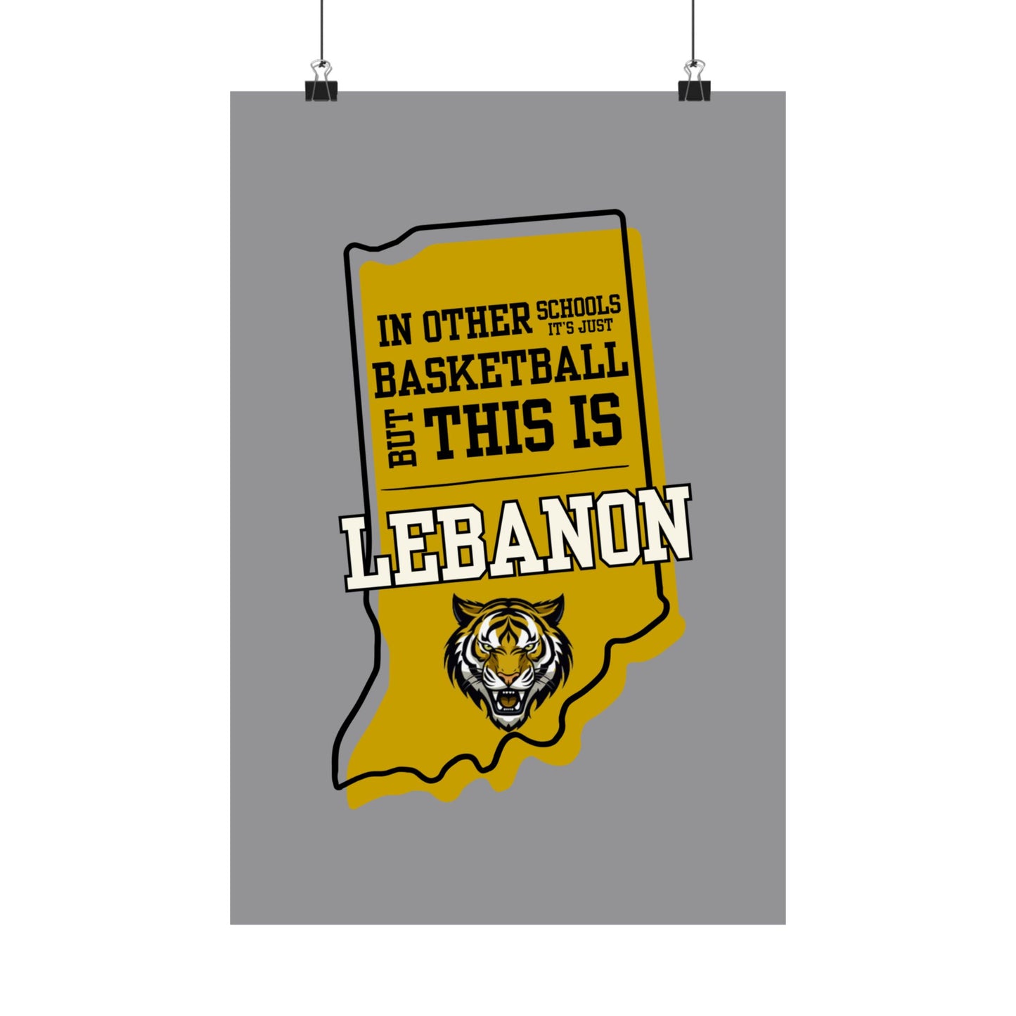 Basketball Poster - Lebanon Tigers