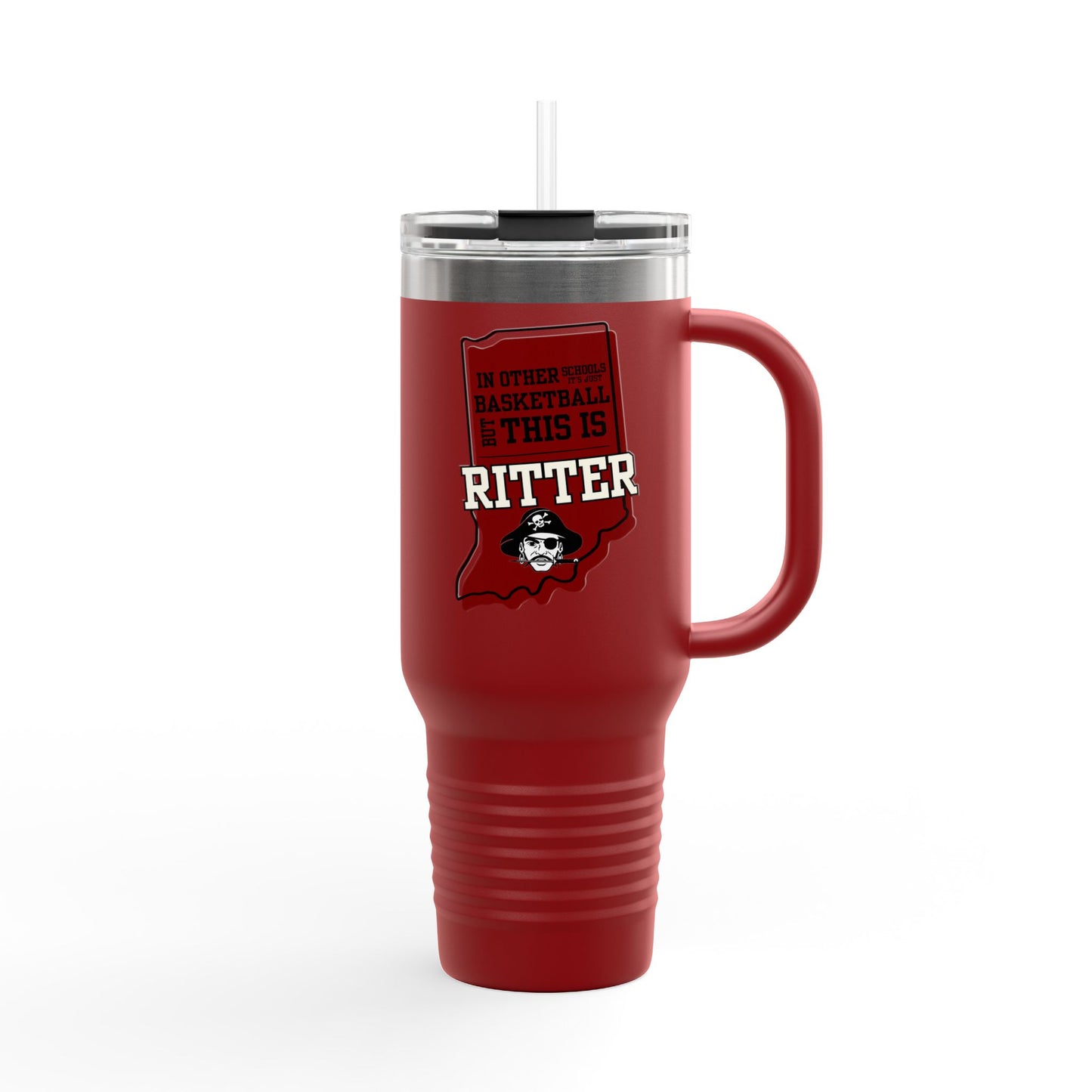 Custom Insulated Travel Mug - Ritter Basketball