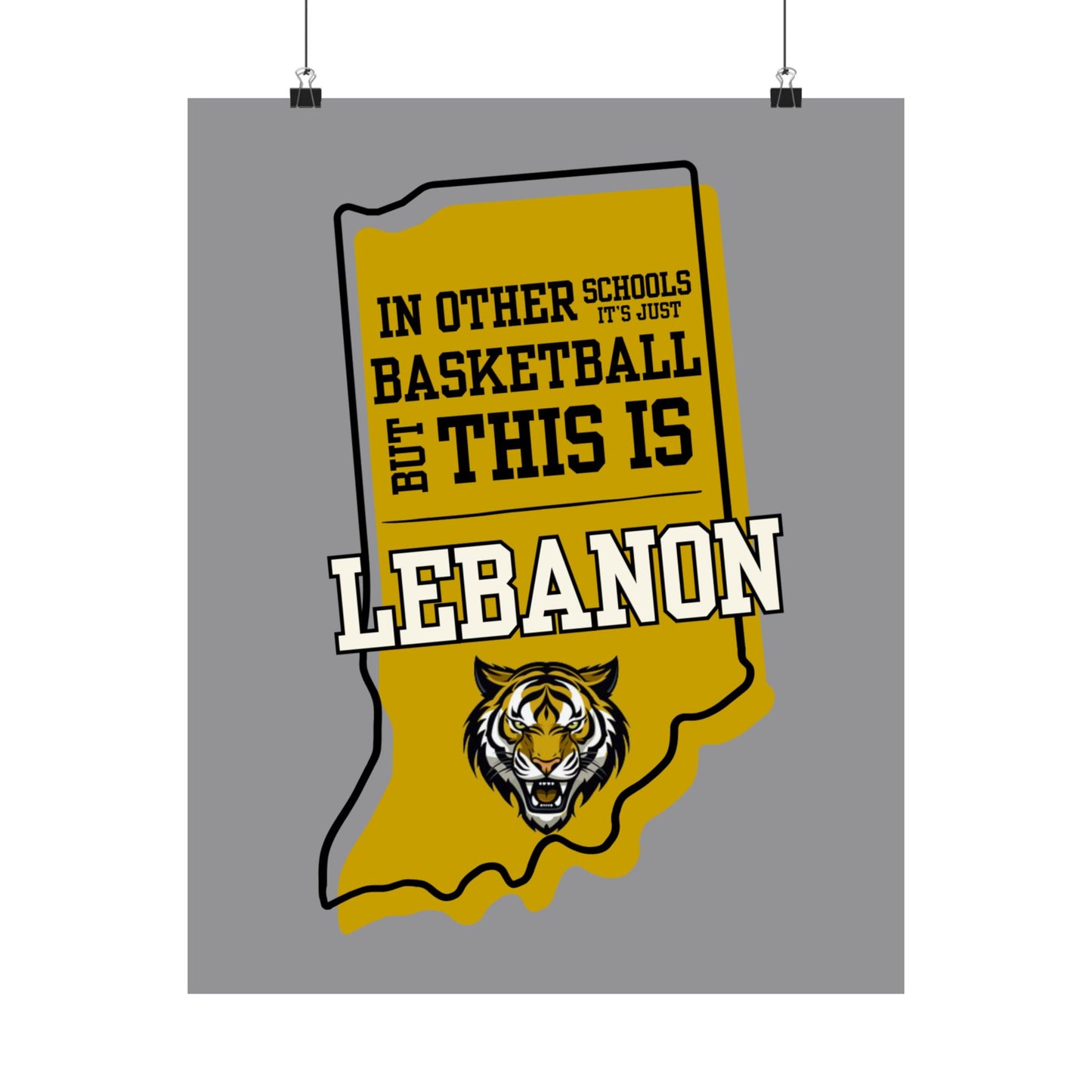 Basketball Poster - Lebanon Tigers
