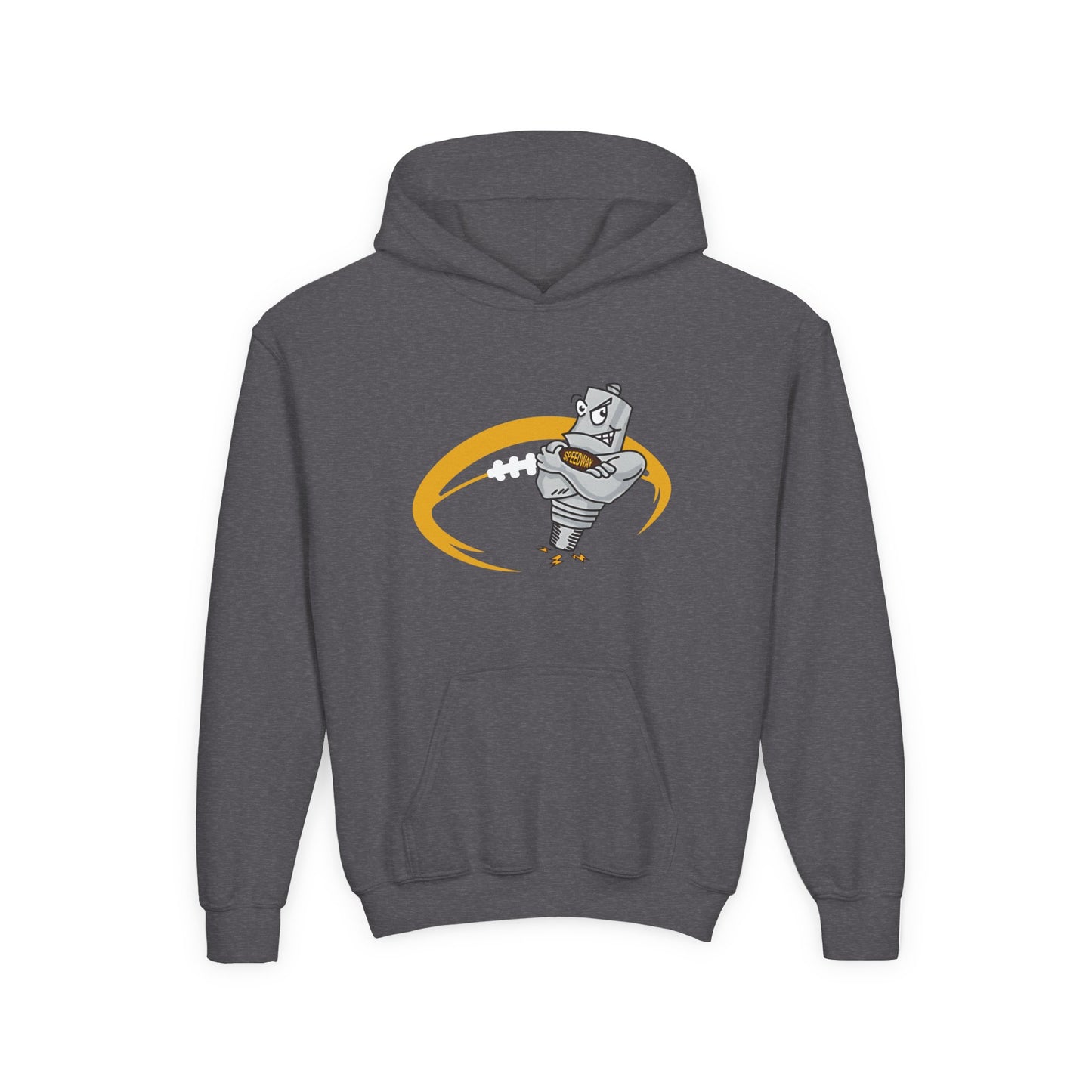 Youth Speedway Football Heavy Blend Hooded Sweatshirt
