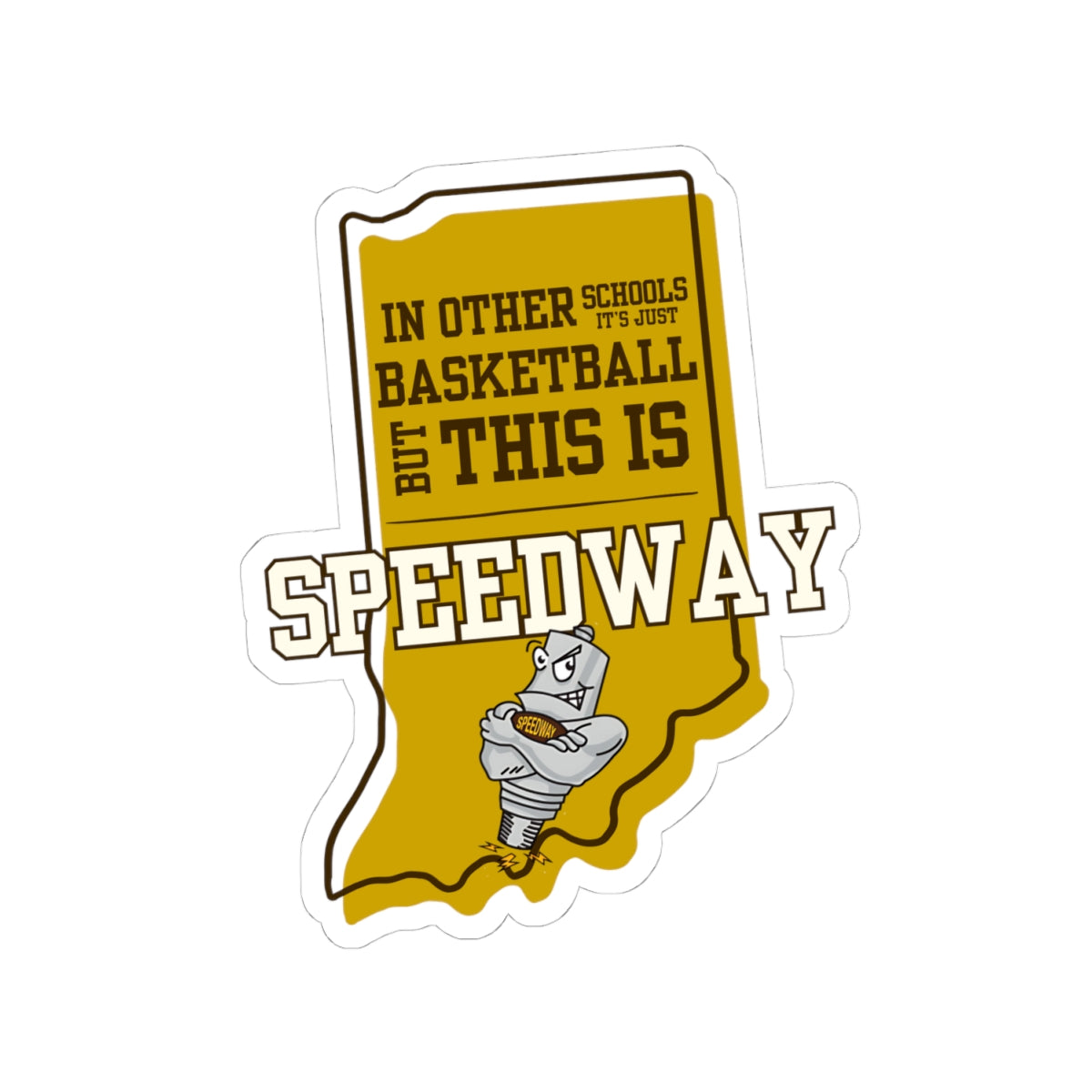 Kiss-Cut Sticker - Speedway Basketball