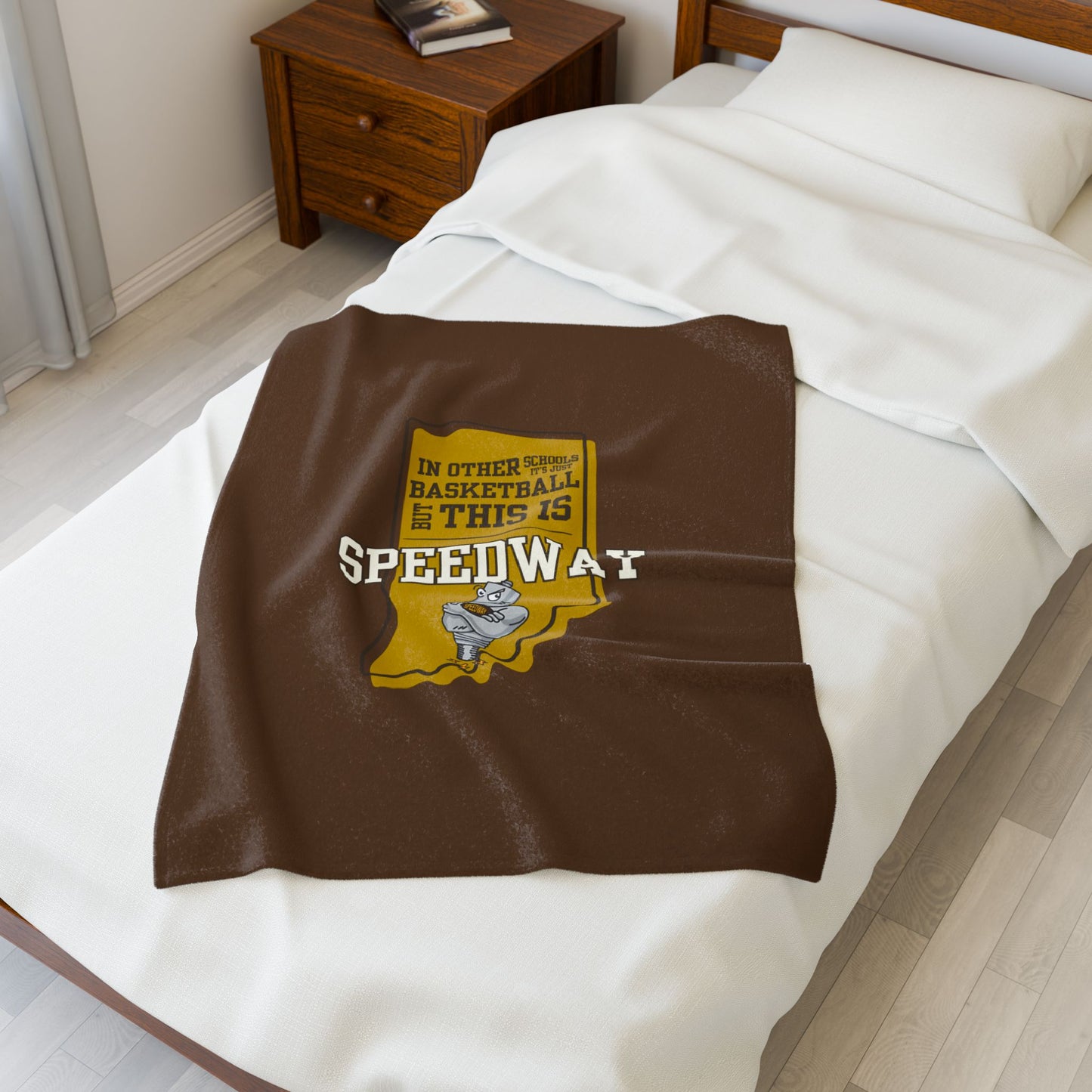 Velveteen Plush Bleacher Blanket - Speedway Sparkplugs
