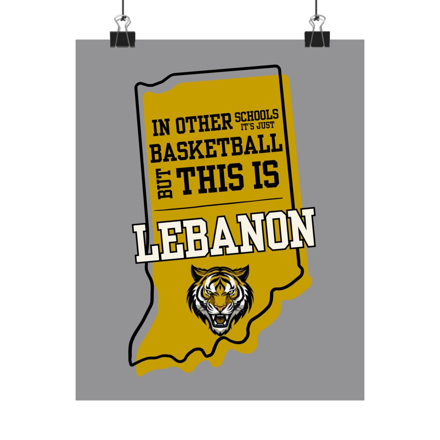 Basketball Poster - Lebanon Tigers