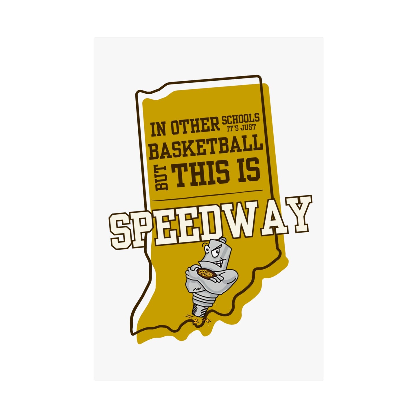 Basketball Poster - Speedway Sparkplugs