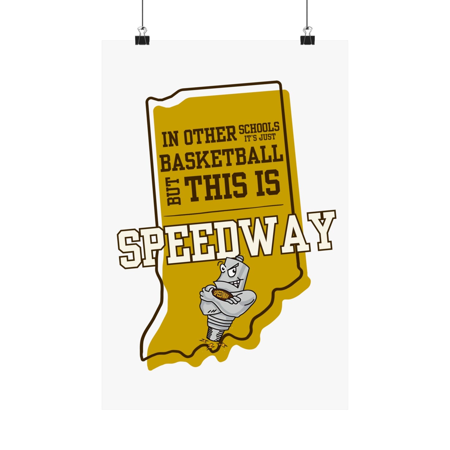 Basketball Poster - Speedway Sparkplugs