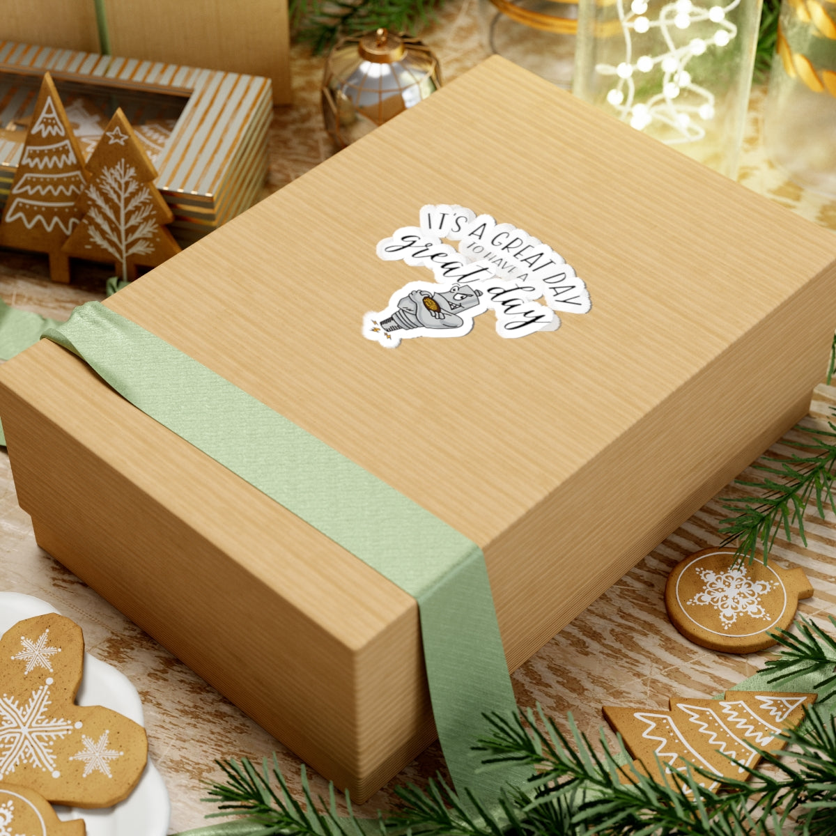 Great Day Kiss-Cut Stickers, Funny Stickers, Laptop Decor, Gift for Friends, Motivational Quotes, Car Stickers