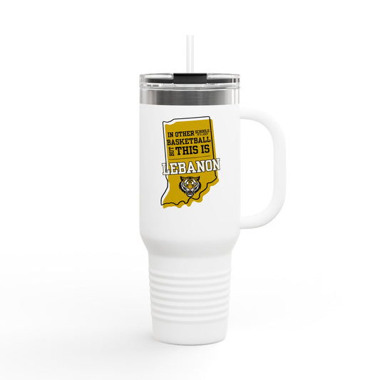 Insulated Travel Mug - Lebanon Tigers Basketball