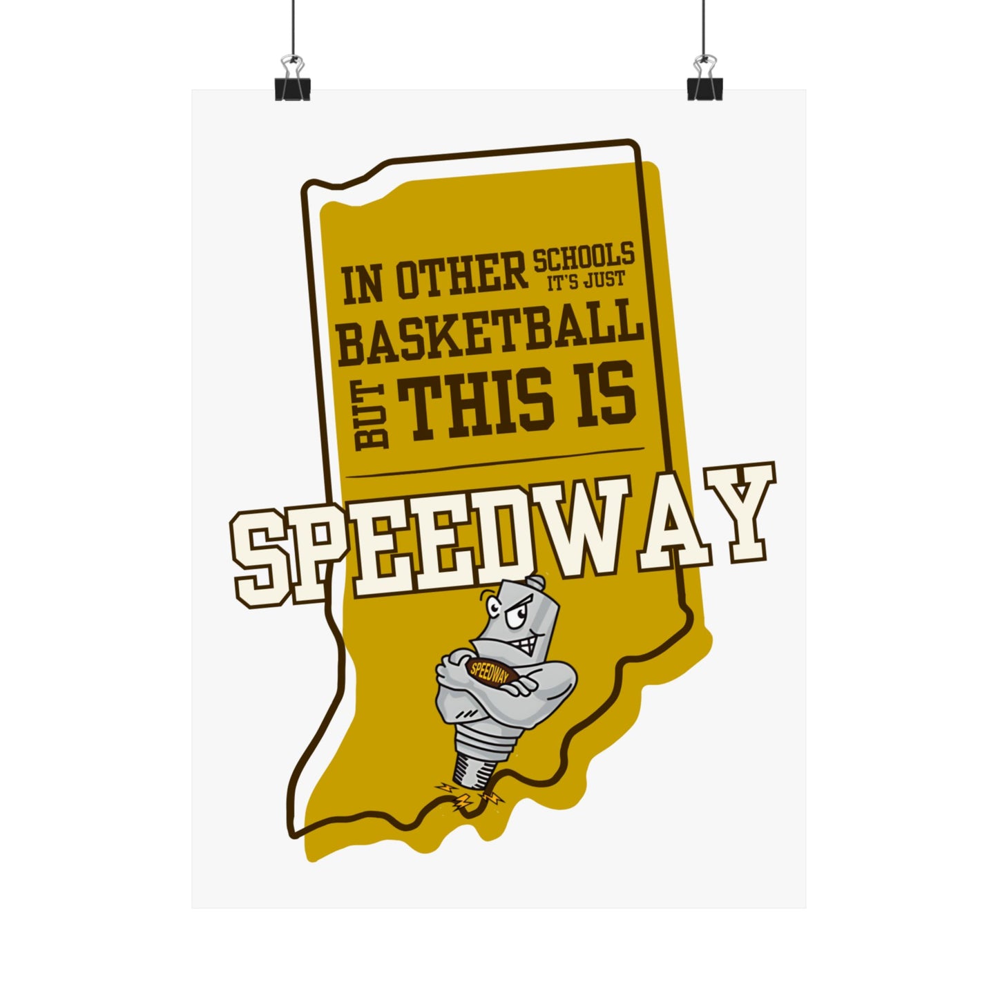 Basketball Poster - Speedway Sparkplugs