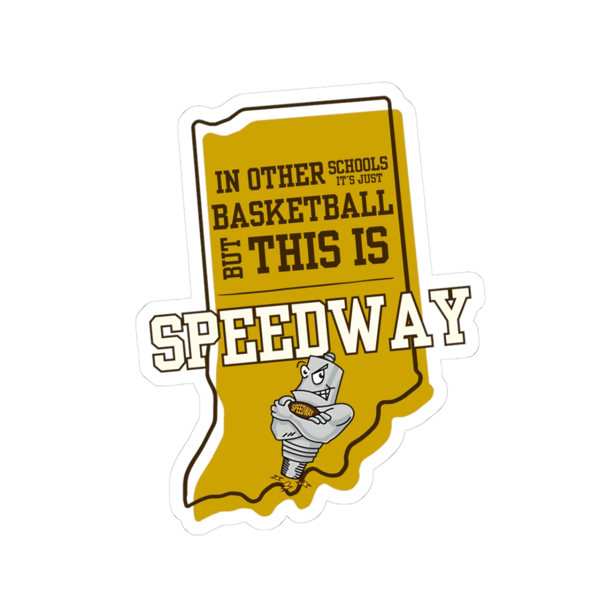 Kiss-Cut Sticker - Speedway Basketball